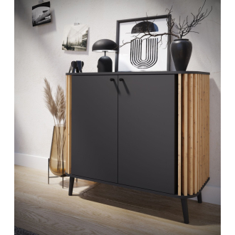 Pure 2 ajtós komód kézműves tölgy/szürke