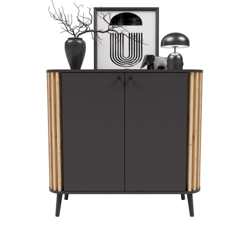 Pure 2 ajtós komód kézműves tölgy/szürke