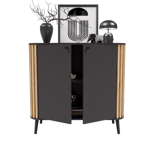 Pure 2 ajtós komód kézműves tölgy/szürke