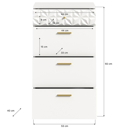 Prisma 4 fiókos komód