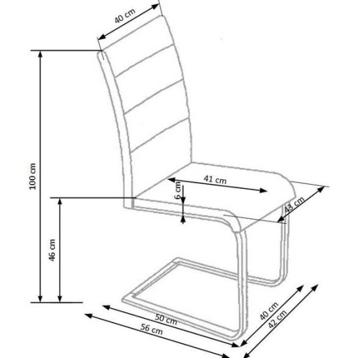 K-85 szánkótalpas szék cappuccino