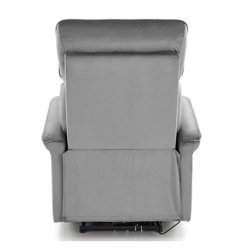 SEMIR sötétzöld karosszék elektromos dönthető funkcióval / USB csatlakozóval