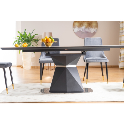 Cortez szürke 4 személyes étkezőszett bővíthető étkezőasztallal