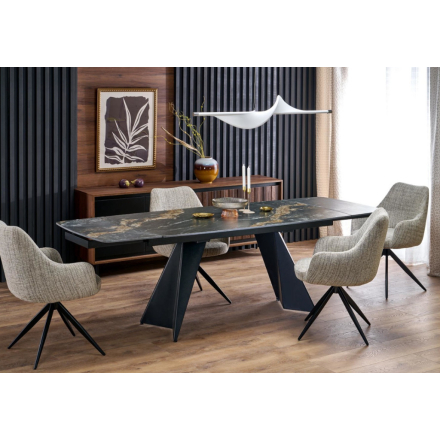 Armani bővíthető étkezőasztal fekete 165-241cm