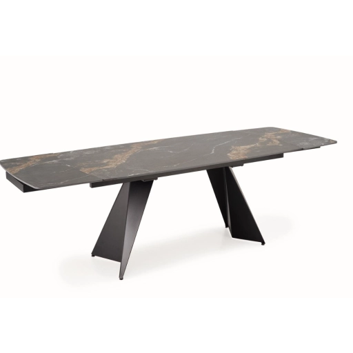 Armani bővíthető étkezőasztal fekete 165-241cm