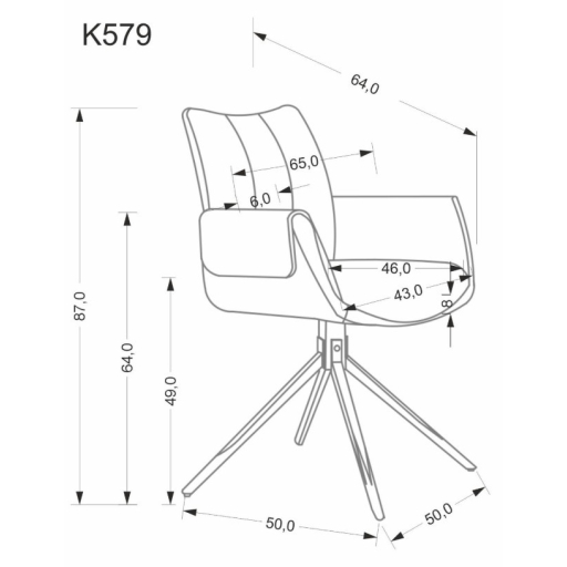 K-579 forgószék zöld