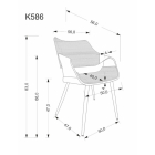 K-586 szék dió / fekete