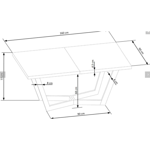 Massive 2 bővíthető étkezőasztal 160-250(340)cm
