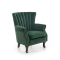 Titan bársony fotel sötét zöld