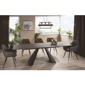 Salvadore barna 5 személyes étkezőszett bővíthető étkezőasztallal   Salvadore barna 5 személyes étkezőszett bővíthető étkezőasztallal