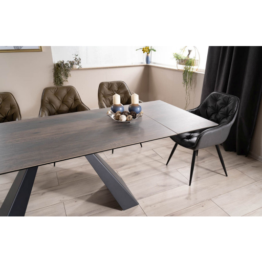 Salvadore barna 5 személyes étkezőszett bővíthető étkezőasztallal