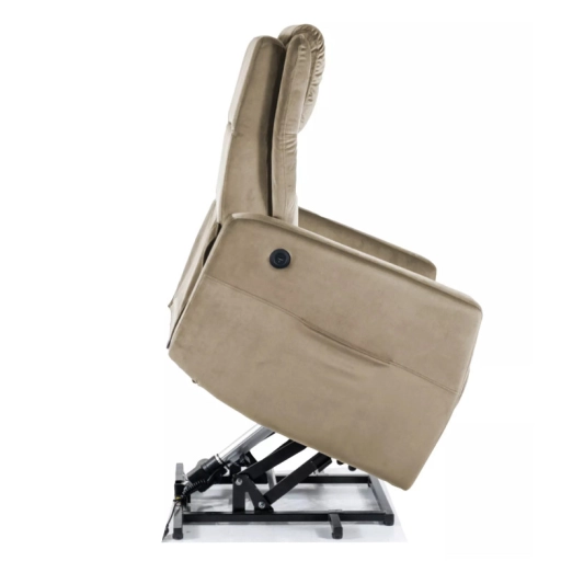 Adonis dönthető bársony fotel sötét bézs