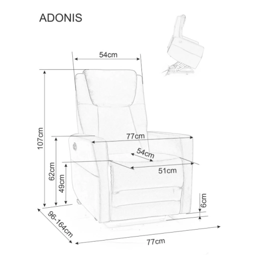 Adonis dönthető bársony fotel sötét bézs