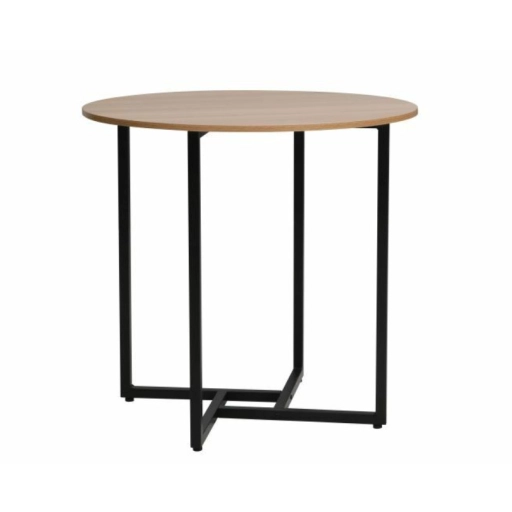 Alto II kerek étkezőasztal tölgy/fekete 80 cm