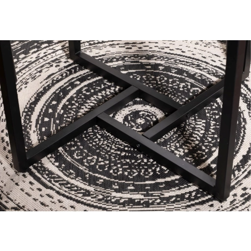 Alto II kerek étkezőasztal tölgy/fekete 80 cm