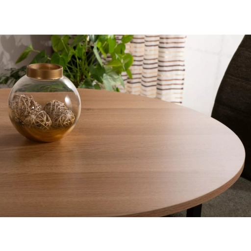 Alto II kerek étkezőasztal tölgy/fekete 80 cm