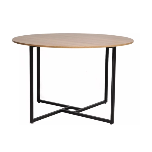 Alto kerek étkezőasztal tölgy/fekete 120 cm