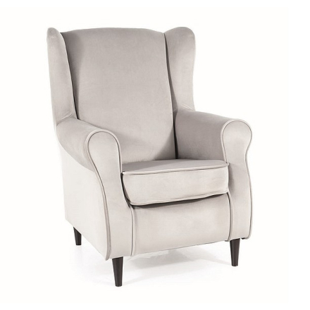 Baron Velvet fotel világosszürke