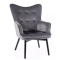 Carmen bársony fotel szürke