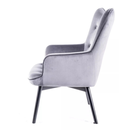 Carmen bársony fotel szürke