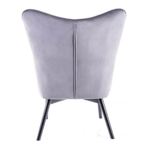 Carmen bársony fotel szürke