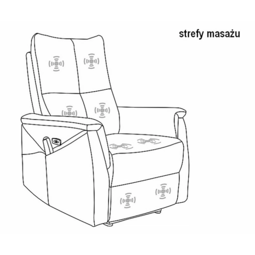 Neptun M dönthető bársony masszázsfotel bézs