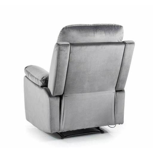 Spencer-1 dönthető bársony fotel szürke