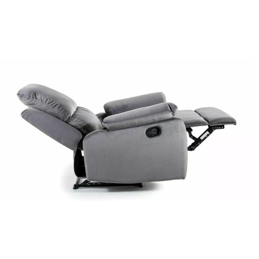 Spencer-1 dönthető bársony fotel szürke