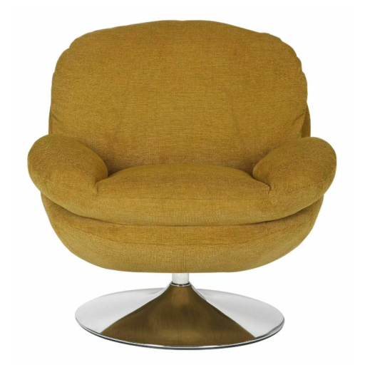 Brigitte króm fotel curry