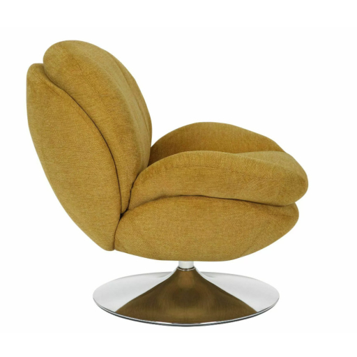 Brigitte króm fotel curry