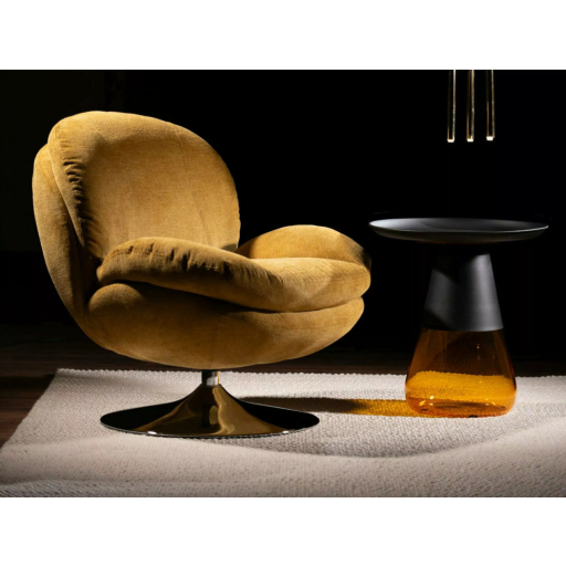 Brigitte króm fotel curry