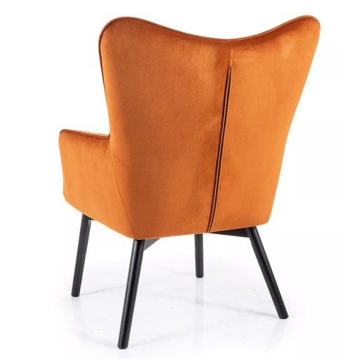 Carmen bársony fotel fahéj