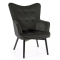 Carmen bársony fotel fekete