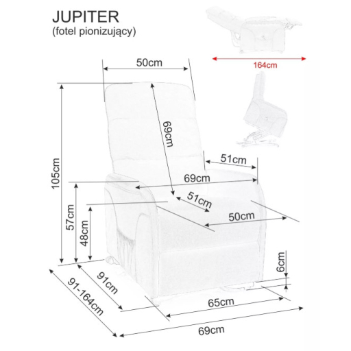 Jupiter M Brego dönthető fotel világos bézs