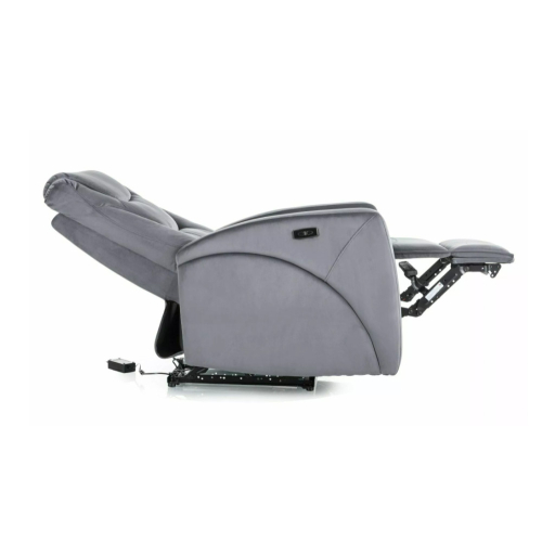 Kronos dönthető bársony fotel szürke