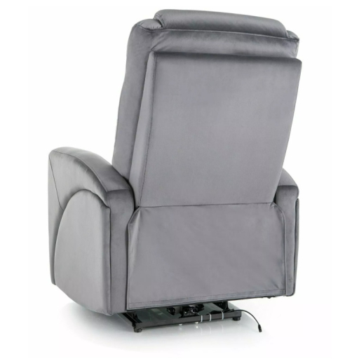 Kronos dönthető bársony fotel szürke