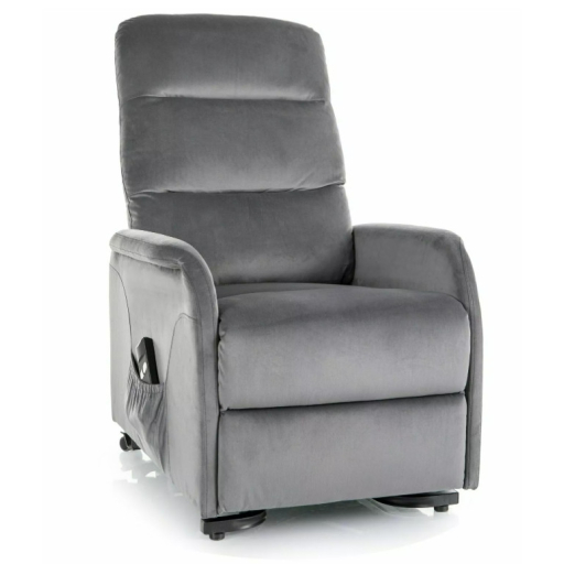 Kronos dönthető bársony fotel szürke