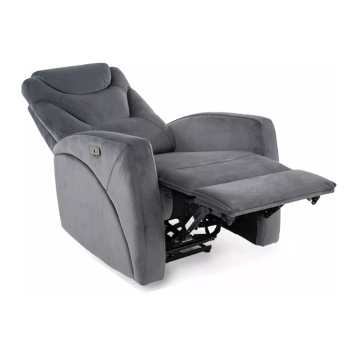Kronos dönthető bársony fotel szürke