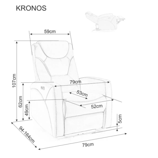 Kronos dönthető bársony fotel szürke