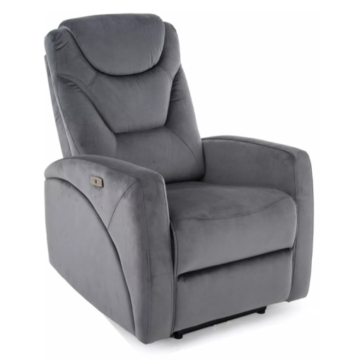 Kronos dönthető bársony fotel szürke