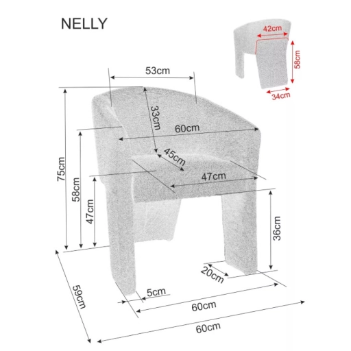Nelly Brego fotel bézs