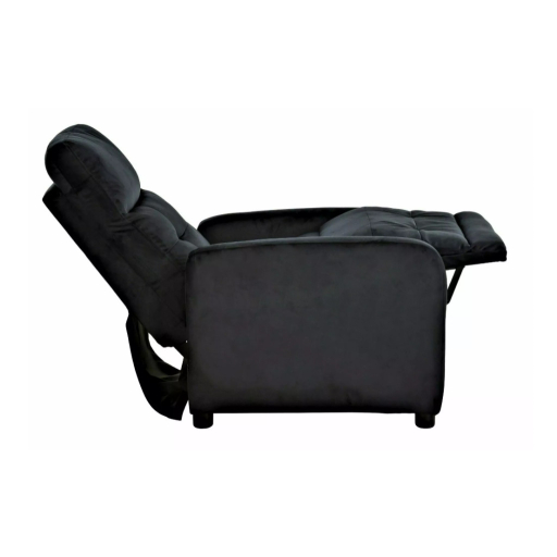 Otus dönthető bársony fotel fekete