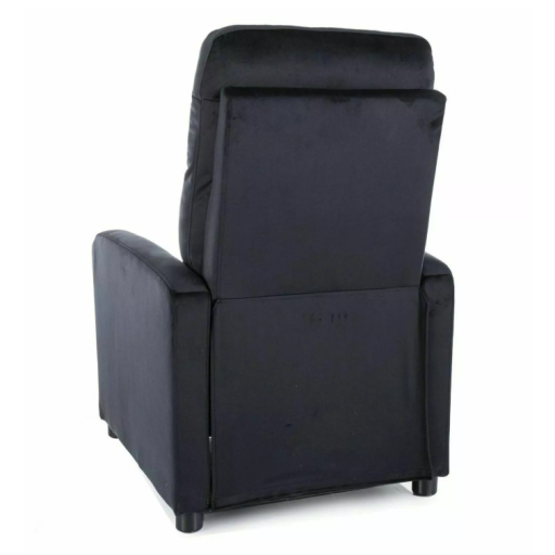 Otus dönthető bársony fotel fekete