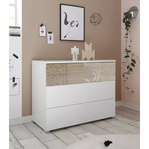 Xaos fehér-sonoma komód több féle