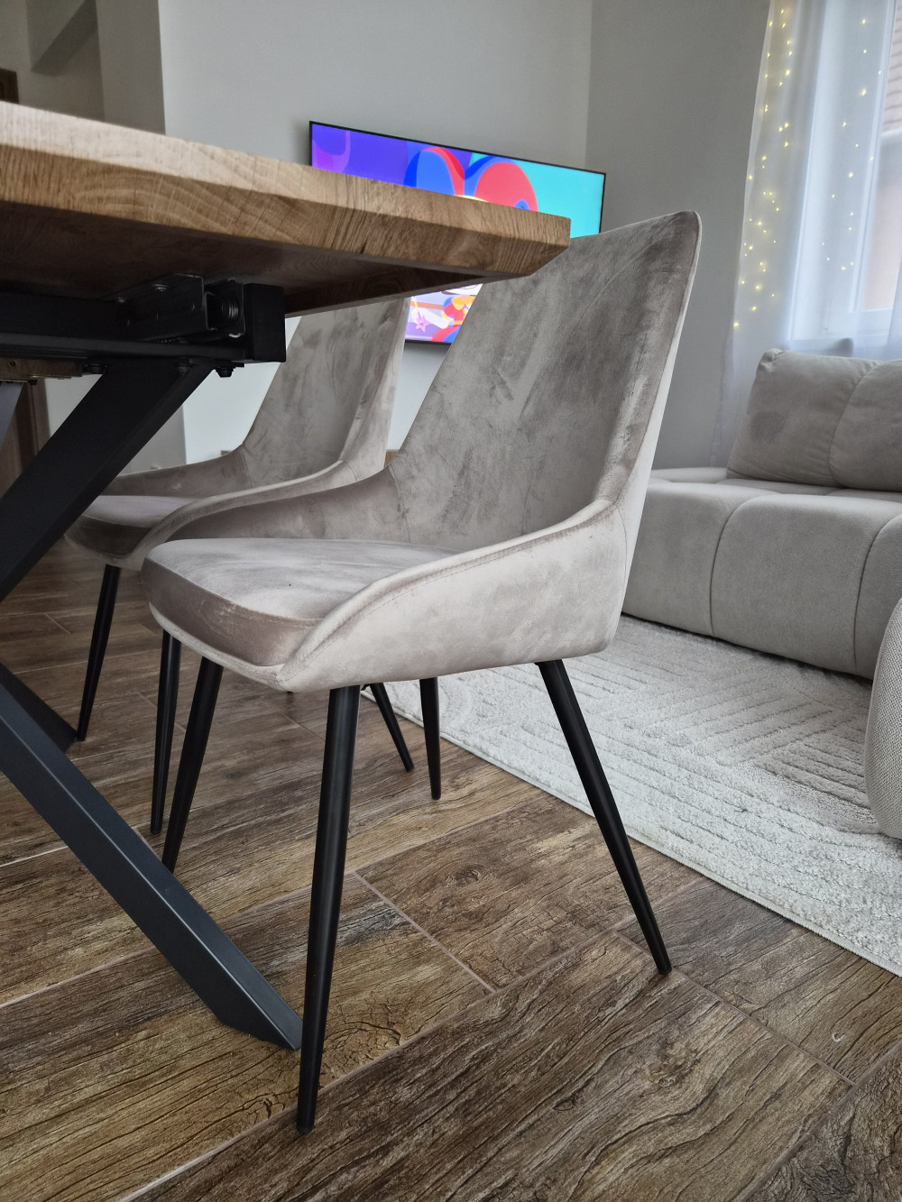 Cobe Velvet étkezőszék sötétbézs
